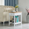Modern Sofa Side Tea Table Bedside Table Nightstand Wooden Storage Drawer Unit