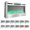 Electric Heater 40-100in LED Fireplace Media Wall Fire Insert/ Wall Mount/ Stand