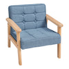 Solid Wood Frame Scandi Fabric Tub Armchair Padded Single Sofa Couch Loveseat UK