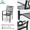 5Pcs Outdoor Furniture Set Patio Furniture Set Garden Larger Metal Dining Table