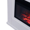 34" Electric Fireplace LED Log Fire Flame White Fire Surround Mantlepiece Heater