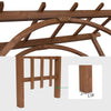 160x60x215cm Wooden Garden Trellis Arbor Pergola Arch for Climbing Plants-Brown