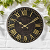 GARDEN ROMAN WALL CLOCK LARGE INDOOR OUTDOOR BIG ROMAN NUMERALS RESIN WATERPROOF