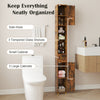 Narrow Storage Organizer 180 cm Tall Bathroom Cabinet w/ 3 Doors-