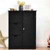 Storage Cabinet Bathroom Floor Cabinet Freestanding Storage Cupboard w/ 3 Drawer