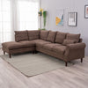 L-Shaped Corner Sofa, Sectional Couch with Built-in USB Port Chaise
