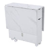 Kitchen Mobile Drop Leaf Dining Table Folding Storage Desk w/1 Drawer 2 Shelves