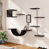 Wall Mounted Cat Tree Cat Shelf Set, Cat Wall Furniture with Cat Hammocks Indoor