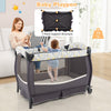 4 in 1 Baby Crib Bassinet Bed Infant Changing Table Portable Nursery Play Center