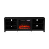 178cm TV Stand Unit Cabinet Recessed 23" Electric Fireplace with Storage Shelves