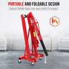 2 Ton Tonne Garage Folding Hydraulic Engine Crane Hoist Lift Stand w/ Wheels Red