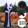 10ft Halloween Inflatable Outdoor Decorations Pumpkin Ghost LED Lights Yard Deco