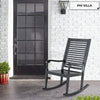 Outdoor Rocking Wooden Patio Adirondack Chair for Balcony Garden Chairs Black