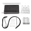 Multifunctional S-shaped Dual Layers Dish Drainer Holder Plate Rack Kitchen Sink