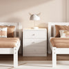 Triple Bunk Bed 4ft6 Double Kids Pine Wooden Bed Frame in White w/ 70x140 cm Bed