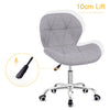 Computer Desk Chair Office Cushioned Chair Chrome Legs Swivel Fabric/PU/Velvet