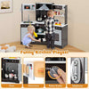 Toddler Wooden Toy Set Kitchen Accessory Playset w/ Ice Maker-Brown