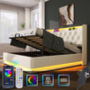 OTTOMAN LIFT UP STORAGE BED UPHOLSTERED BED FRAME DOUBLE & KING SIZE 4FT6 5FT