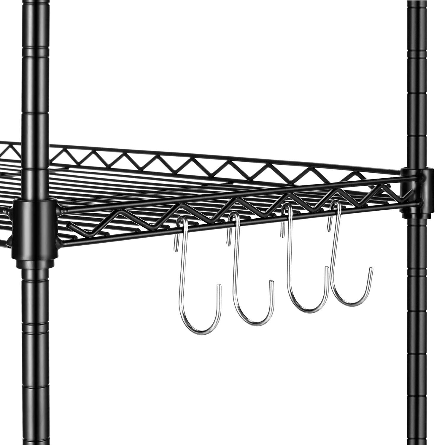 Wire Shelving Rack 6 Tier Metal Storage Shelf Unit Stand Kitchen Offic ...