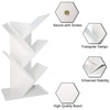 5 Shelf Tree Free Standing Bookshelf Wood Shape Desk White Bookcase Display Rack