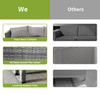Rattan Corner Furniture Sofa L-Shaped 4 Seater Table Indoor/Outdoor Patio Garden