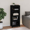 CIADAZ Book Cabinet Black 50x35x125.5 Solid Wood Pine, Bookcase, Book G7M5