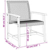 Garden Chairs Outdoor Chair 2 pcs Beige Poly Rattan and Acacia Wood