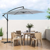 10ft Sunshade Outdoor Cantilever Patio Umbrella 6 Sturdy Ribs for Garden Kdlioyk