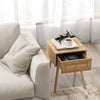 2PCS Modern Nightstand Bedside Sofa End Table with Rattan Drawer Boho Side Table