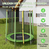 4.5FT Kid Trampoline With Safety Net Enclosure Children Outdoor Garden Fun Toys