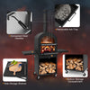 Portable Pizza Maker with Wheels for BBQ-Black