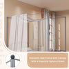 Double Size Metal Canopy Bed Frame 4-Poster Modern Platform Wooden Slat Support