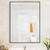Black Rectangle Frame Mirror Bathroom Wall Mounted Vanity Mirror Makeup Mirrors