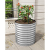 Tall 80cm Galvanised Raised Garden Bed Circular Outdoor Elevated Planter Box