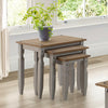 Corona Nest of Tables Grey Wax Piccolo Solid Pine 3 Living by