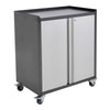 Wheeled Metal 2 Door Office Filing Cabinet 2 Layers Steel File Storage Cupboard