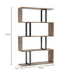 Wooden S-Shaped Bookcase Living Room Modern Display Shelves Storage Unit Divider