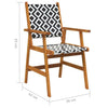 Garden Chairs 8 pcs Solid Acacia Wood vidaXL