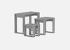 Nesting Coffee Tables Set of 3 Wooden Nest Side End Light Grey Living Room Table