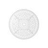 Outdoor Round Dining Table Cast Aluminium Hollow-out Top with Parasol Hole 90cm