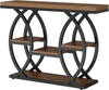 100cm Console Table, Industrial 4-Tier Sofa Table Entryway Table with Storage