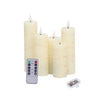 3 OR 5PCS LED Flameless Candles Remote Flickering Pillar Timer Battery Operated