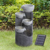 Solar Powered Water Feature Outdoor Fountain Garden Ornament LED Statue Lights