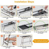 Foldable Charcoal BBQ Grill Stainless Steel Portable Folding Outdoor Barbeque