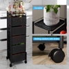 5 Tier Square Trolley Basket Rack Kitchen Storage Vegetable cart With Wheels