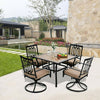 Patio Dining Table Bistro Table Outdoor Furniture Garden Table w/Umbrella Hole
