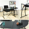 L-Shaped Corner Computer Desk PC Laptop Wood Table Workstation Home Office Black