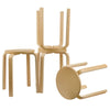 Sturdy Wooden Stools for Indoor Use – 4-Pack Classroom, Kitchen & Dining Room