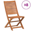 Folding Garden Chairs 8 pcs 51x66x95 Solid Wood Acacia S3R4