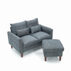 Modern L-Shaped Corner Sofa 2 3 Seater Armchair Couch With Footstool
